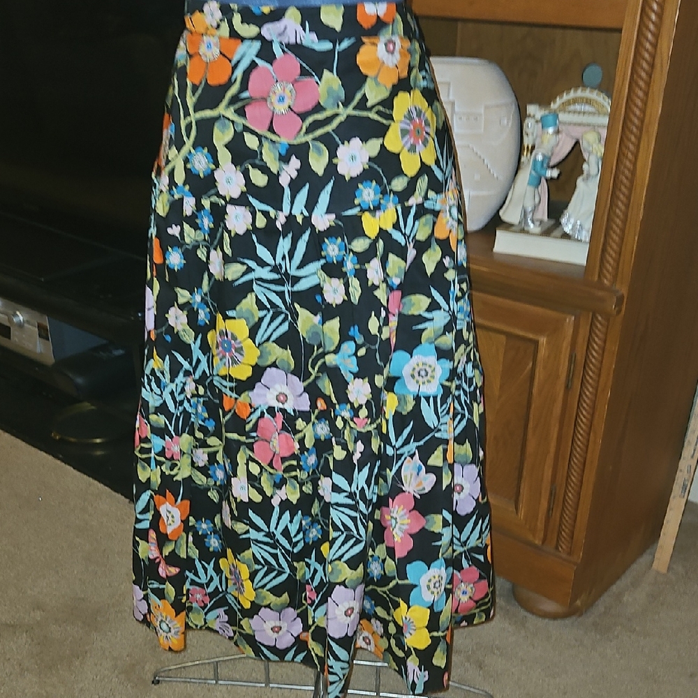 J Crew Womens Tawna Pavilli Floral Print Midi Skirt Size 16T